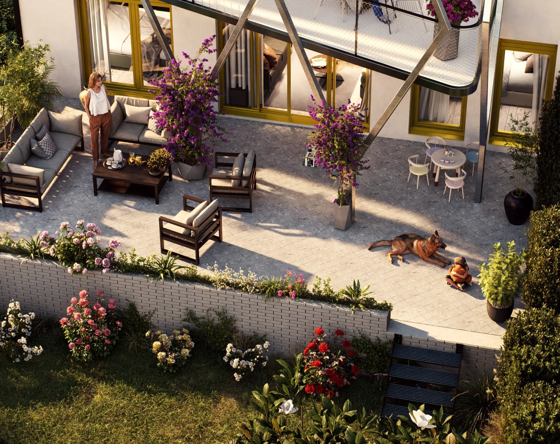 Terraza amplia de una vivienda de El Vivero